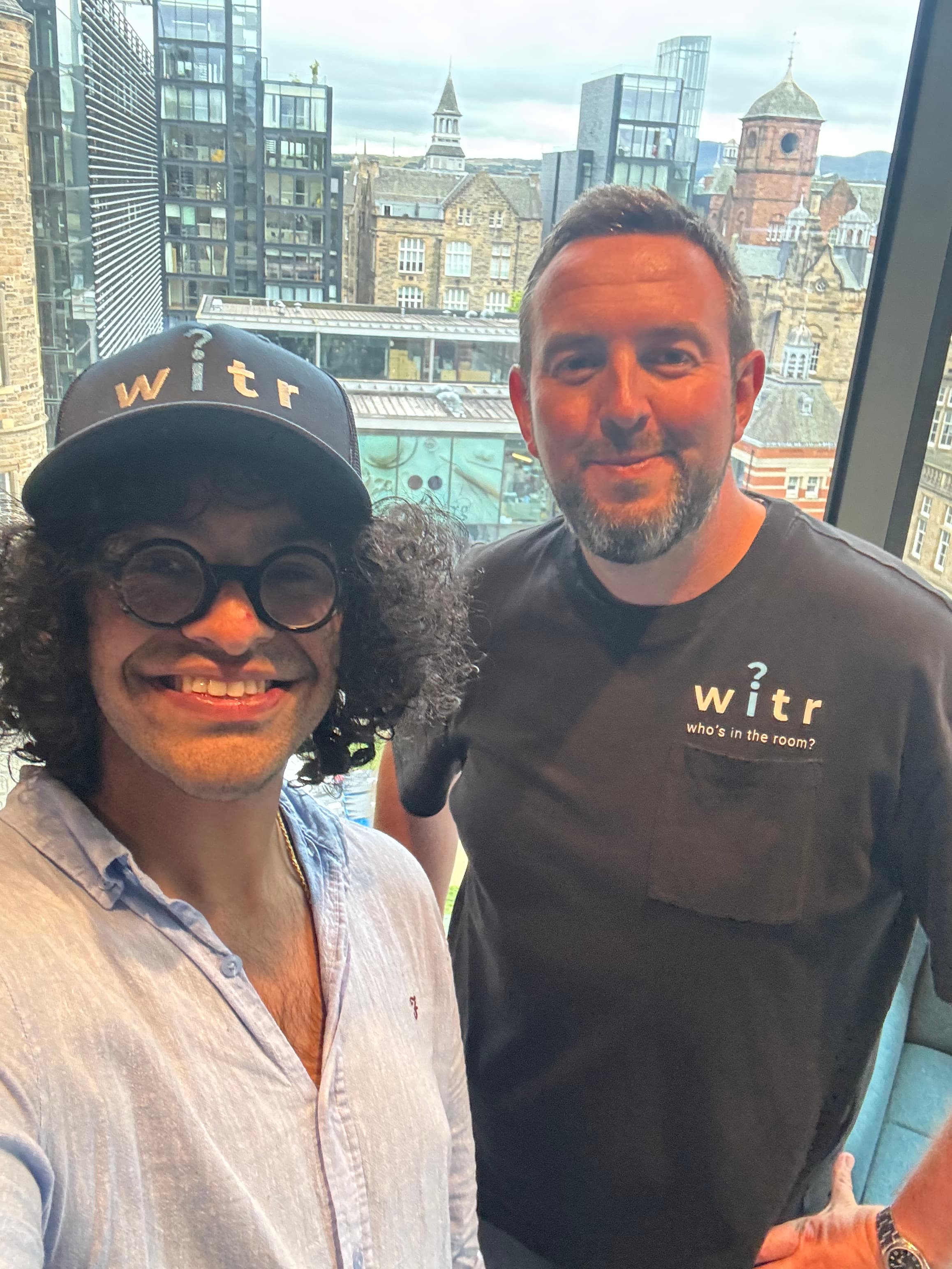 Craig and Yash working on the WITR project